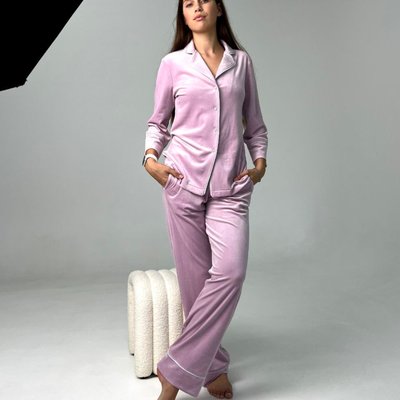 Піжамний плюшевий костюм колір рожеве срібло 101022196 фото